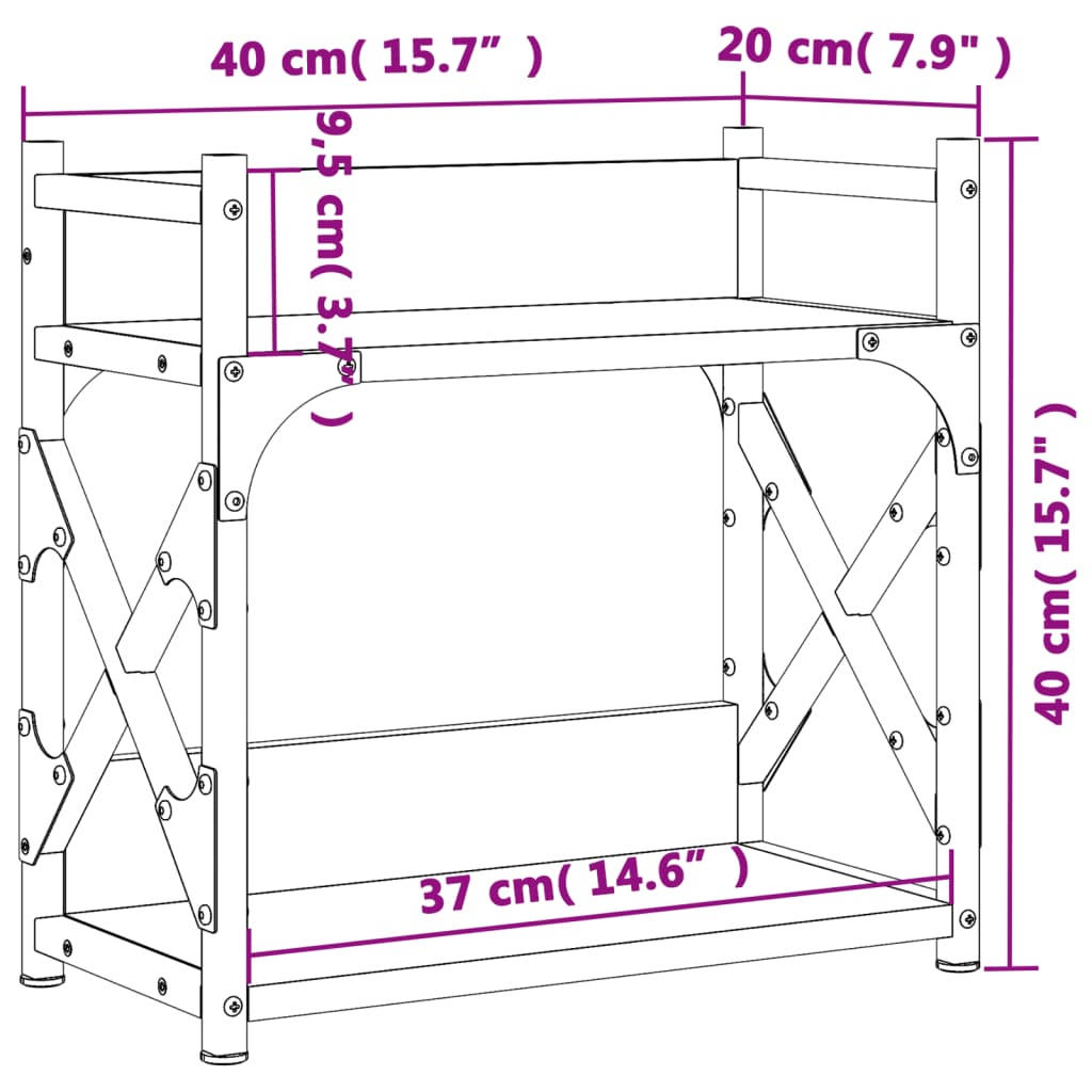 2-szintes barna tölgyszínű nyomtatóállvány 40x20x40 cm 2-szintes barna tölgyszínű nyomtatóállvány 40x20x40 cm
