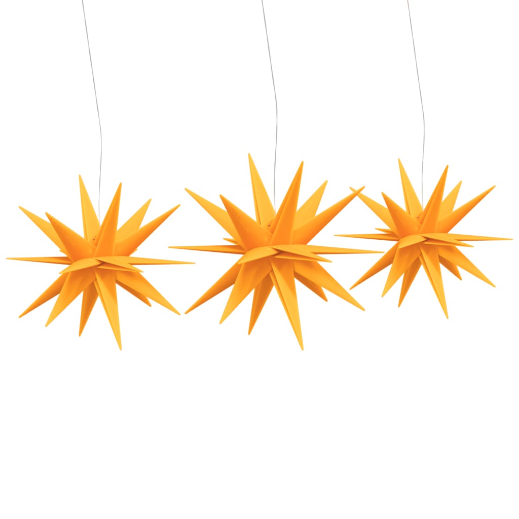 3 db összecsukható sárga karácsonyi lámpa led-del