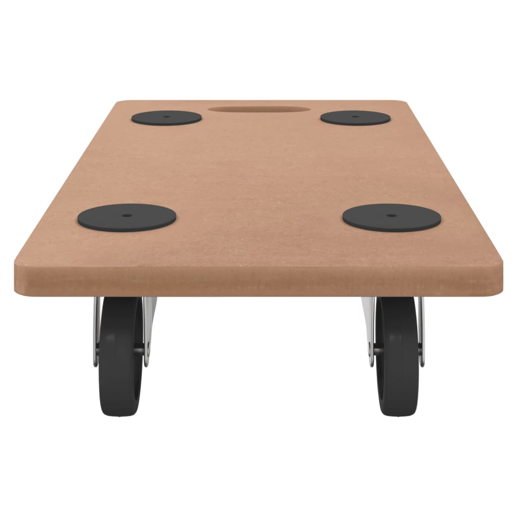 2 db négyszögletű szerelt fa görgős kiskocsi