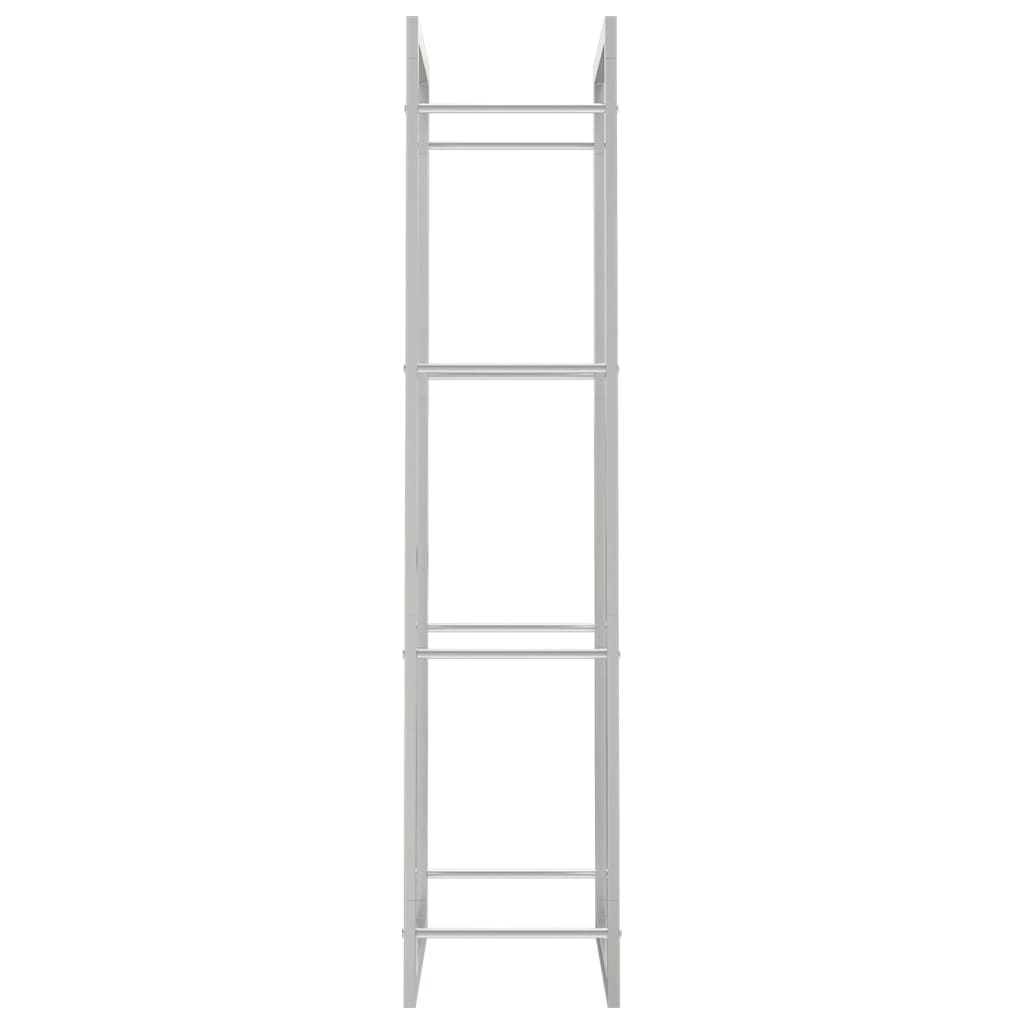 Rozsdamentes acél tűzifatároló 50x28x132 cm