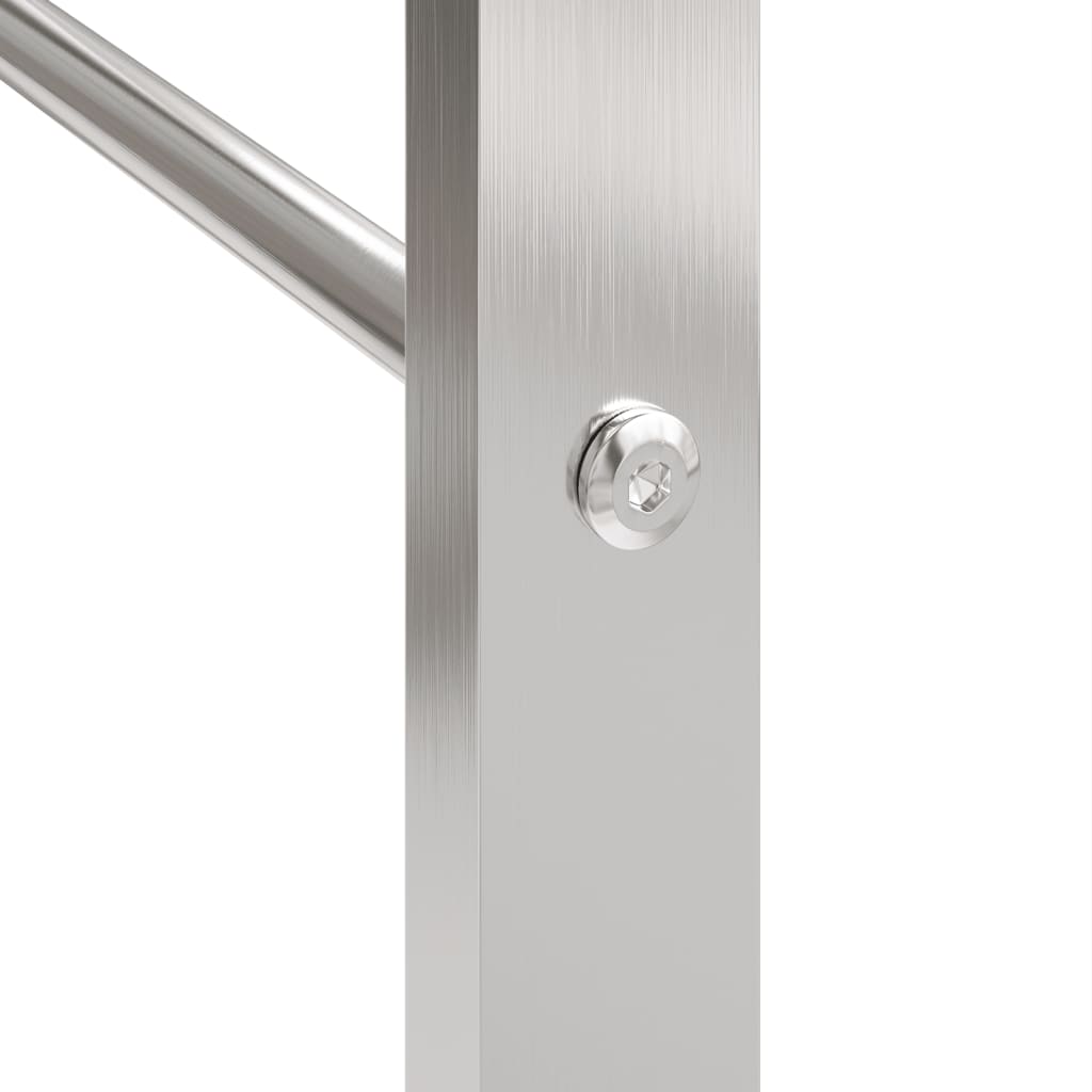 Rozsdamentes acél tűzifatároló 50x28x132 cm