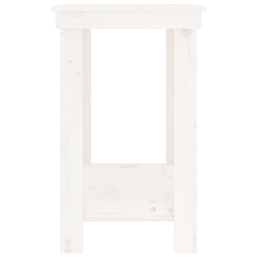 Fehér tömör fenyőfa munkapad 80 x 50 x 80 cm