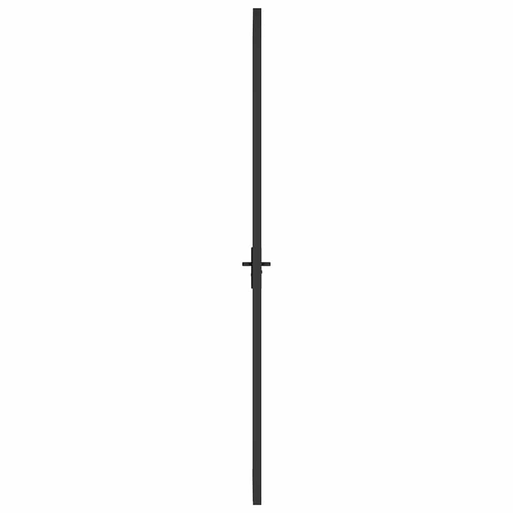 Fekete matt üveg és alumínium beltéri ajtó 102,5 x 201,5 cm