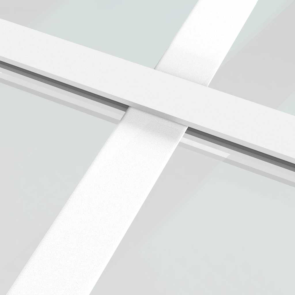 Fehér matt üveg és alumínium beltéri ajtó 76 x 201,5 cm