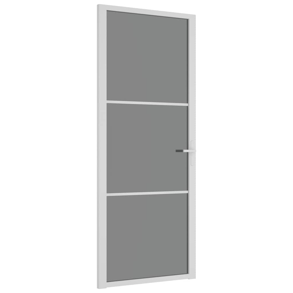Fehér esg üveg és alumínium beltéri ajtó 83 x 201,5 cm