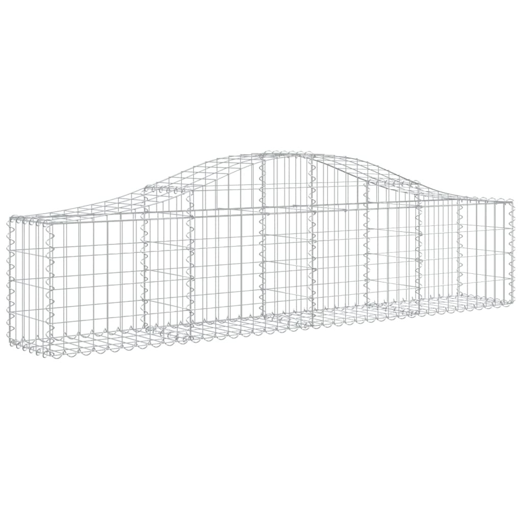 4 db íves horganyzott vas gabion kosár 200x30x40/60 cm
