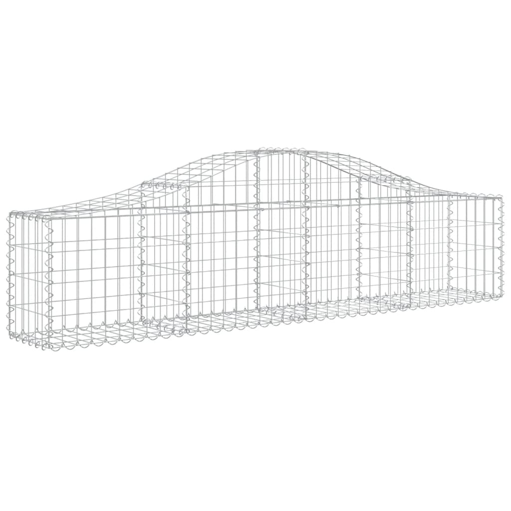 10 db íves horganyzott vas gabion kosár 200x30x40/60 cm