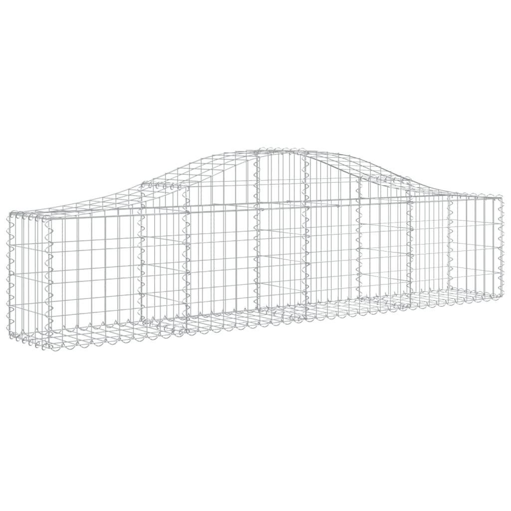 12 db íves horganyzott vas gabion kosár 200x30x40/60 cm