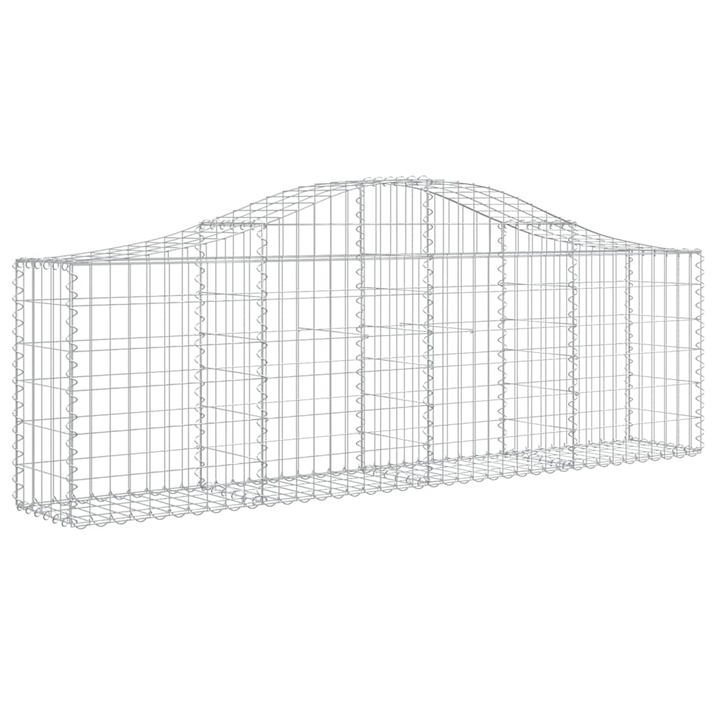 2 db íves horganyzott vas gabion kosár 200x30x60/80 cm