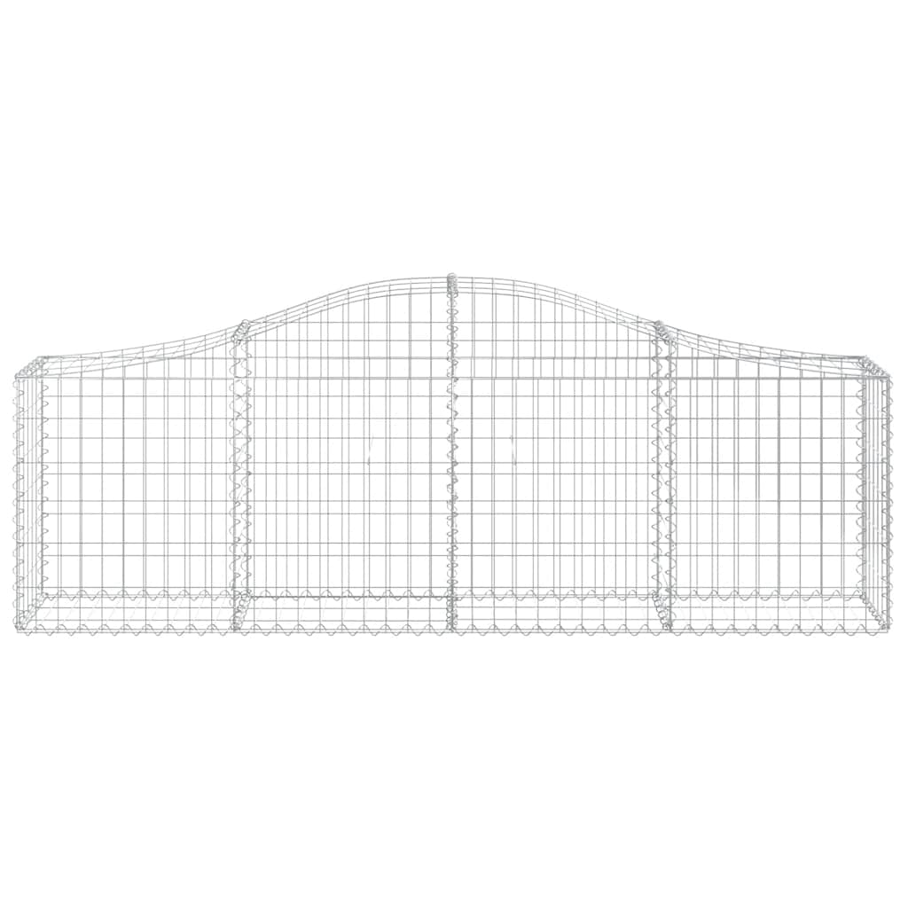 2 db íves horganyzott vas gabion kosár 200x30x60/80 cm