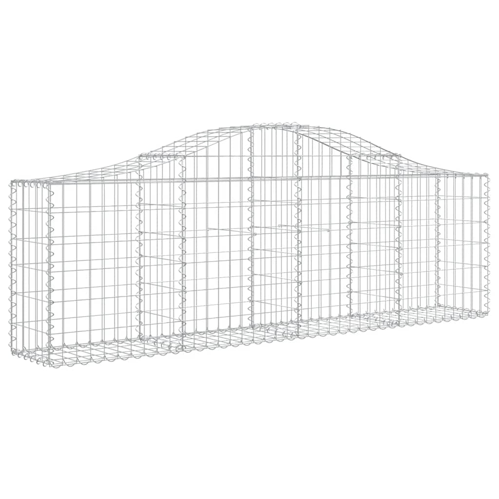 3 db íves horganyzott vas gabion kosár 200x30x60/80 cm