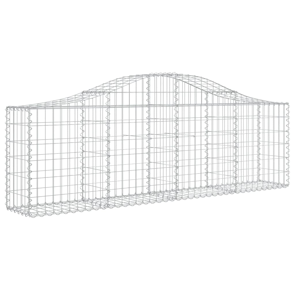 4 db íves horganyzott vas gabion kosár 200x30x60/80 cm