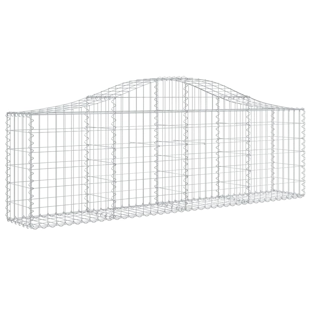 7 db íves horganyzott vas gabion kosár 200x30x60/80 cm