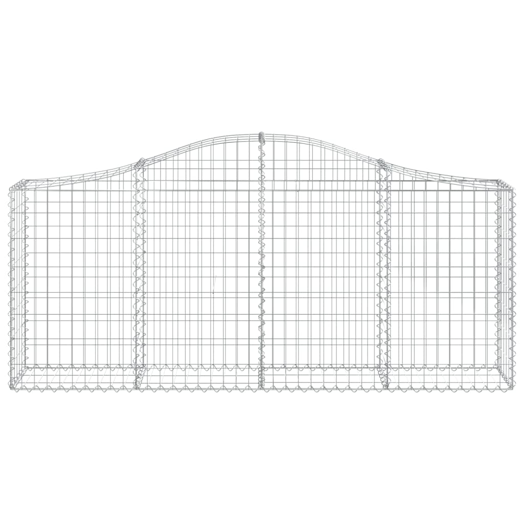 2 db íves horganyzott vas gabion kosár 200x30x80/100 cm