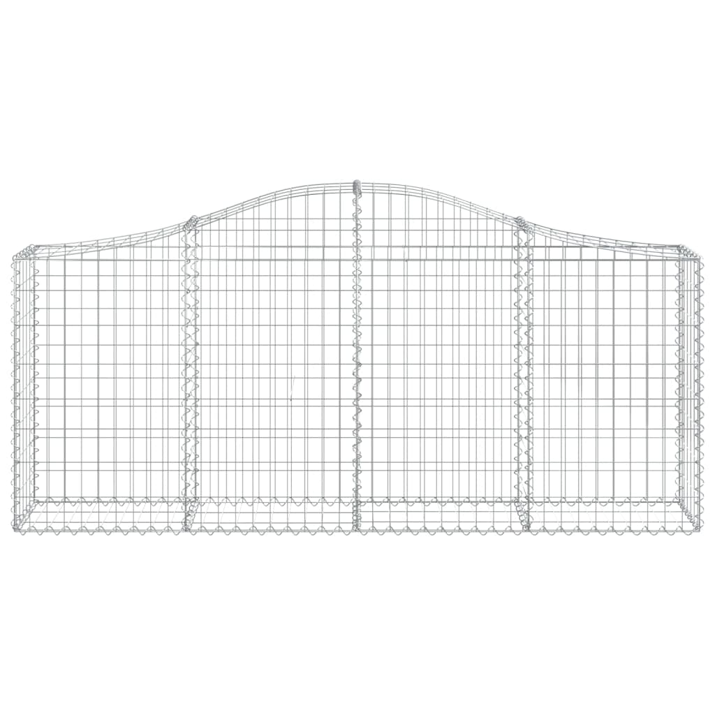 4 db íves horganyzott vas gabion kosár 200x30x80/100 cm
