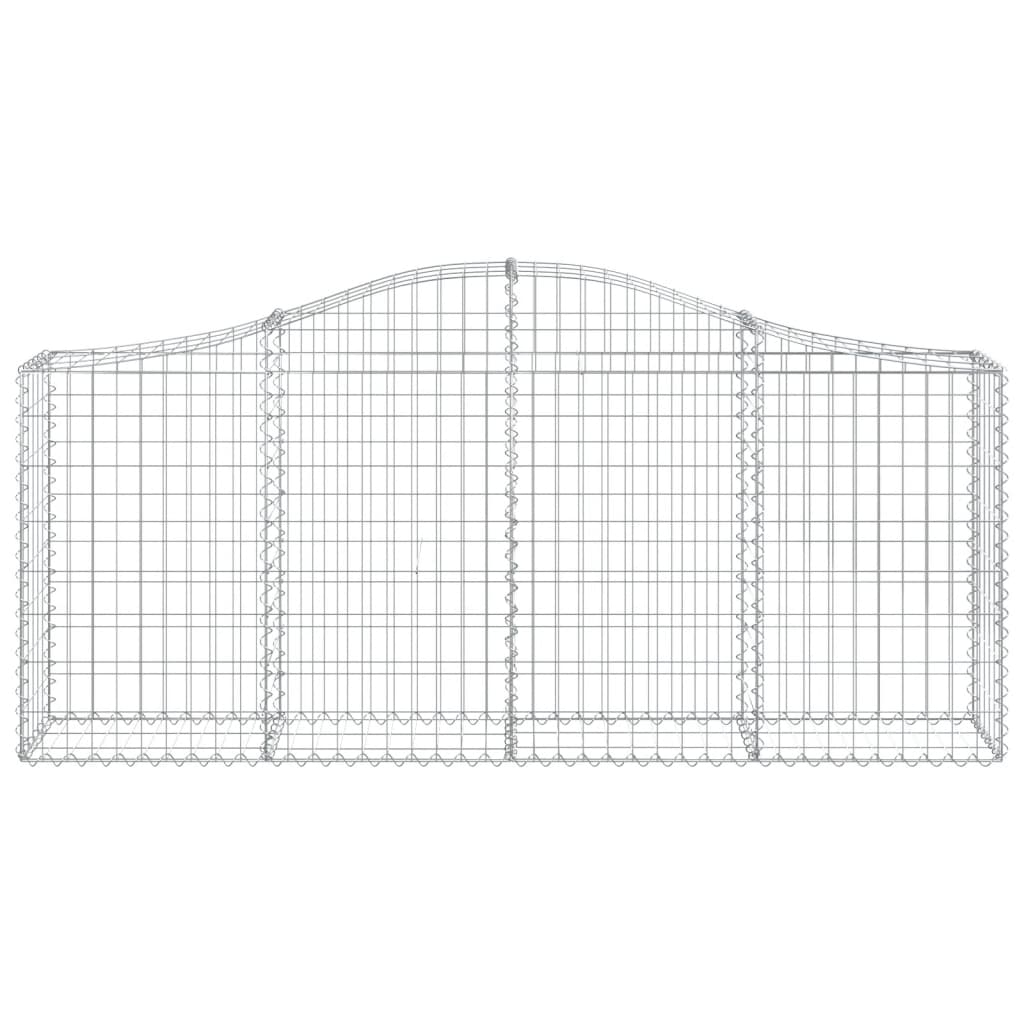 12 db íves horganyzott vas gabion kosár 200x30x80/100 cm