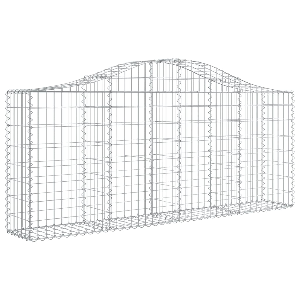 15 db íves horganyzott vas gabion kosár 200x30x80/100 cm