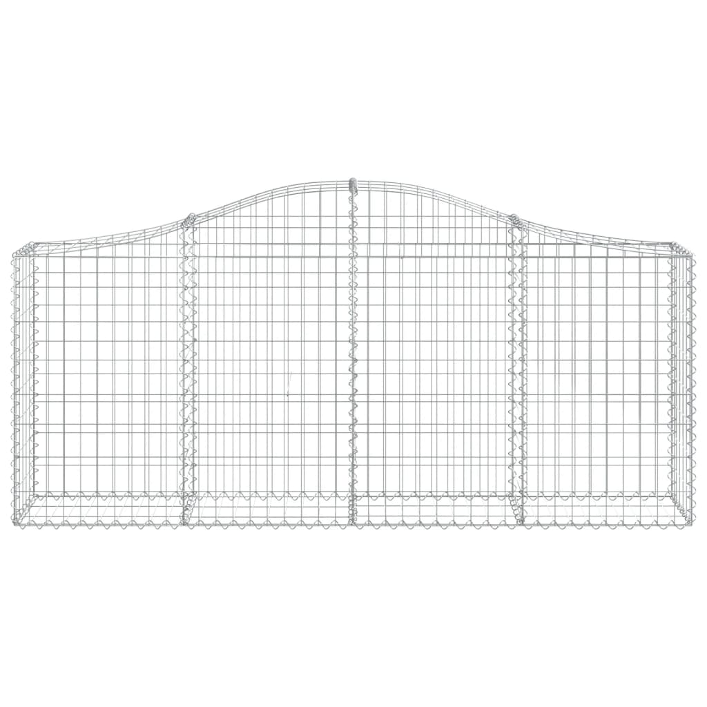 15 db íves horganyzott vas gabion kosár 200x30x80/100 cm