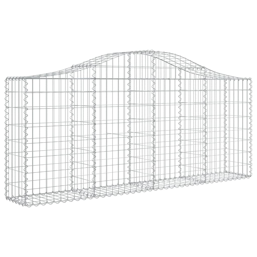 25 db íves horganyzott vas gabion kosár 200x30x80/100 cm