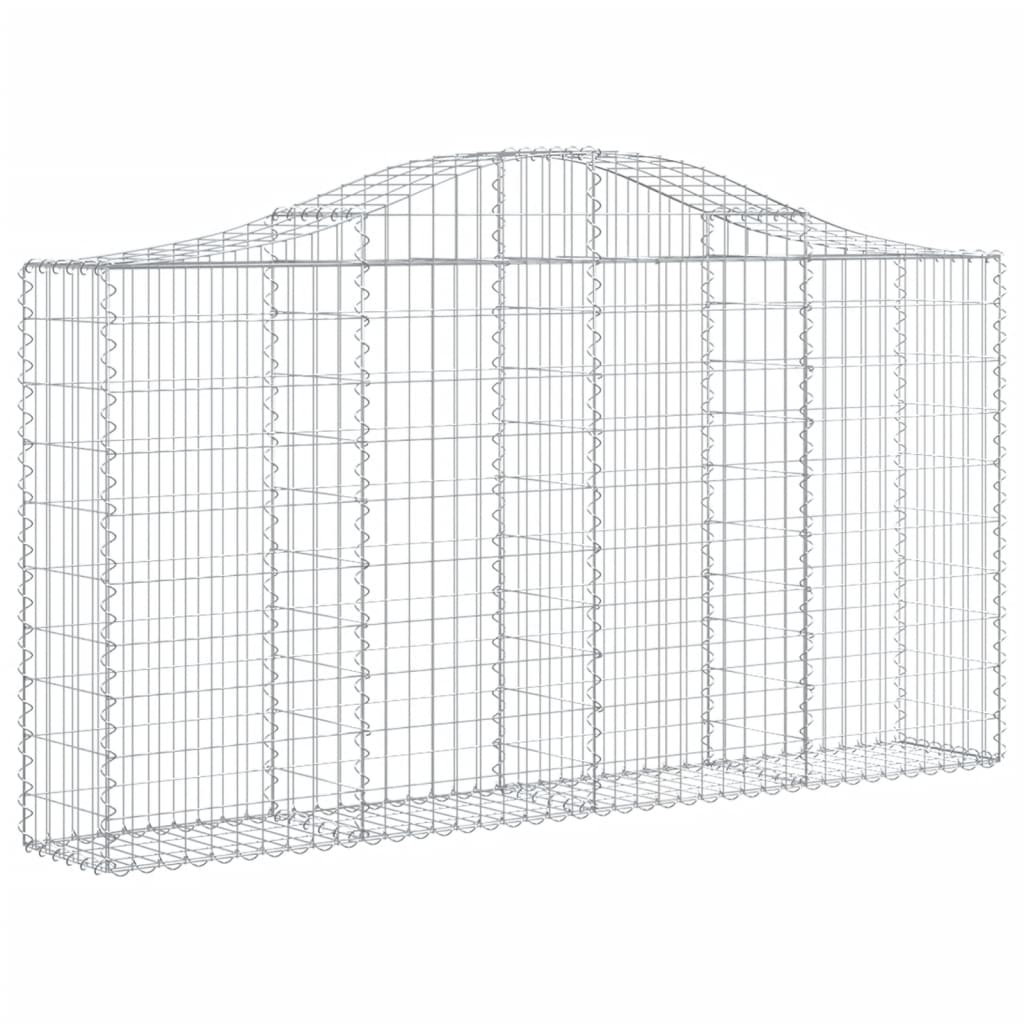 4 db íves horganyzott vas gabion kosár 200x30x100/120 cm