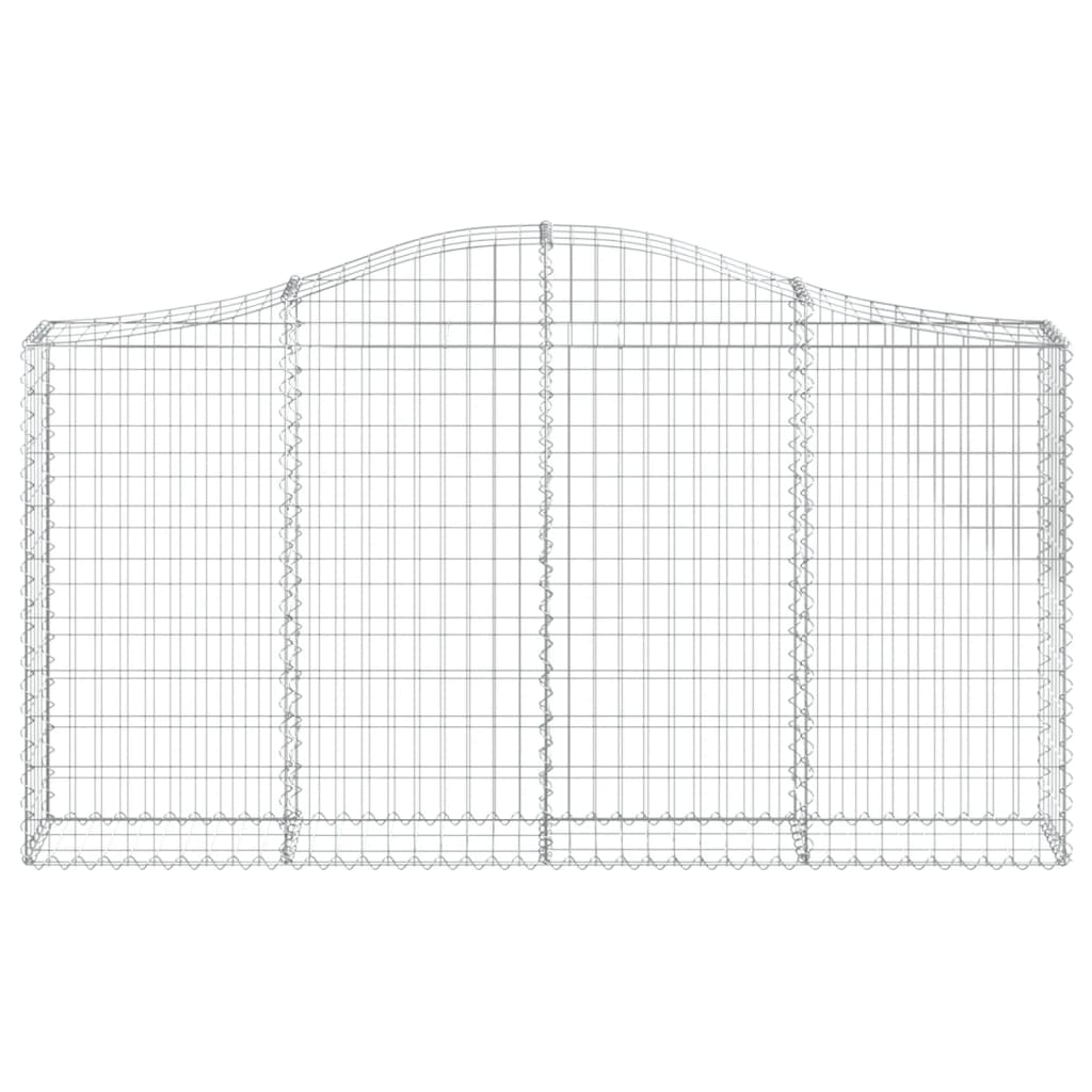4 db íves horganyzott vas gabion kosár 200x30x100/120 cm