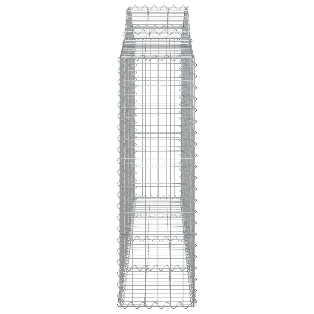 6 db íves horganyzott vas gabion kosár 200x30x100/120 cm