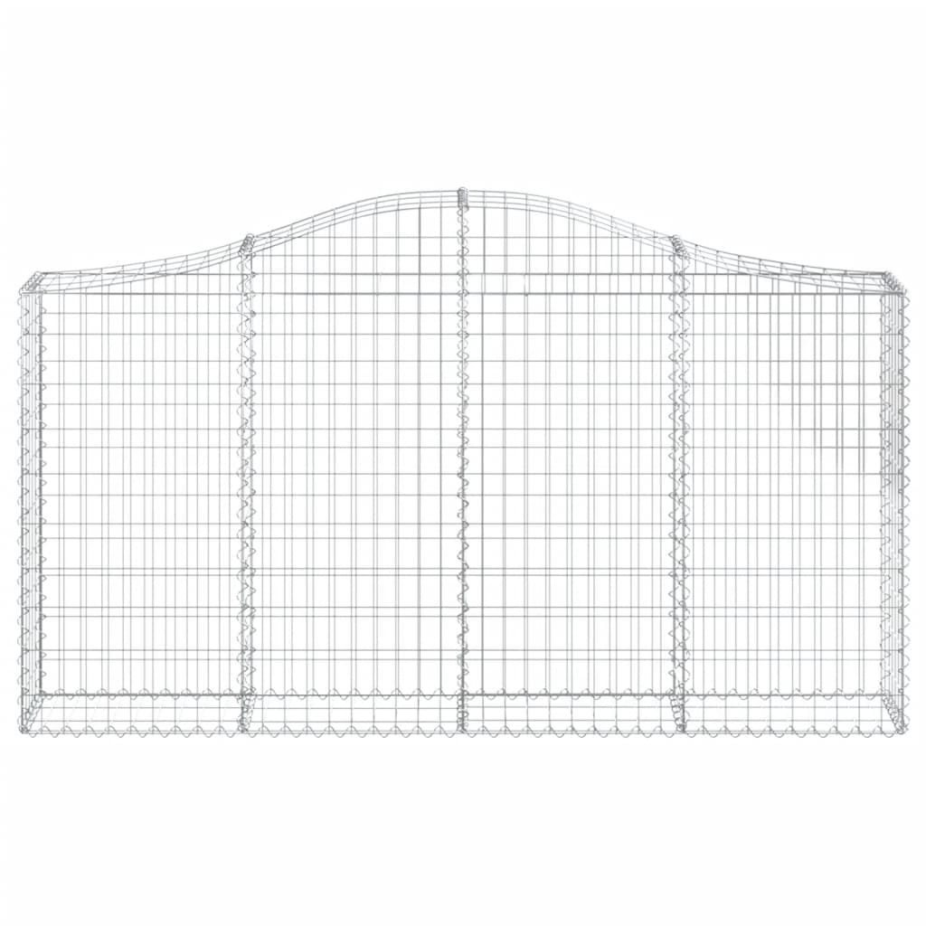 7 db íves horganyzott vas gabion kosár 200x30x100/120 cm