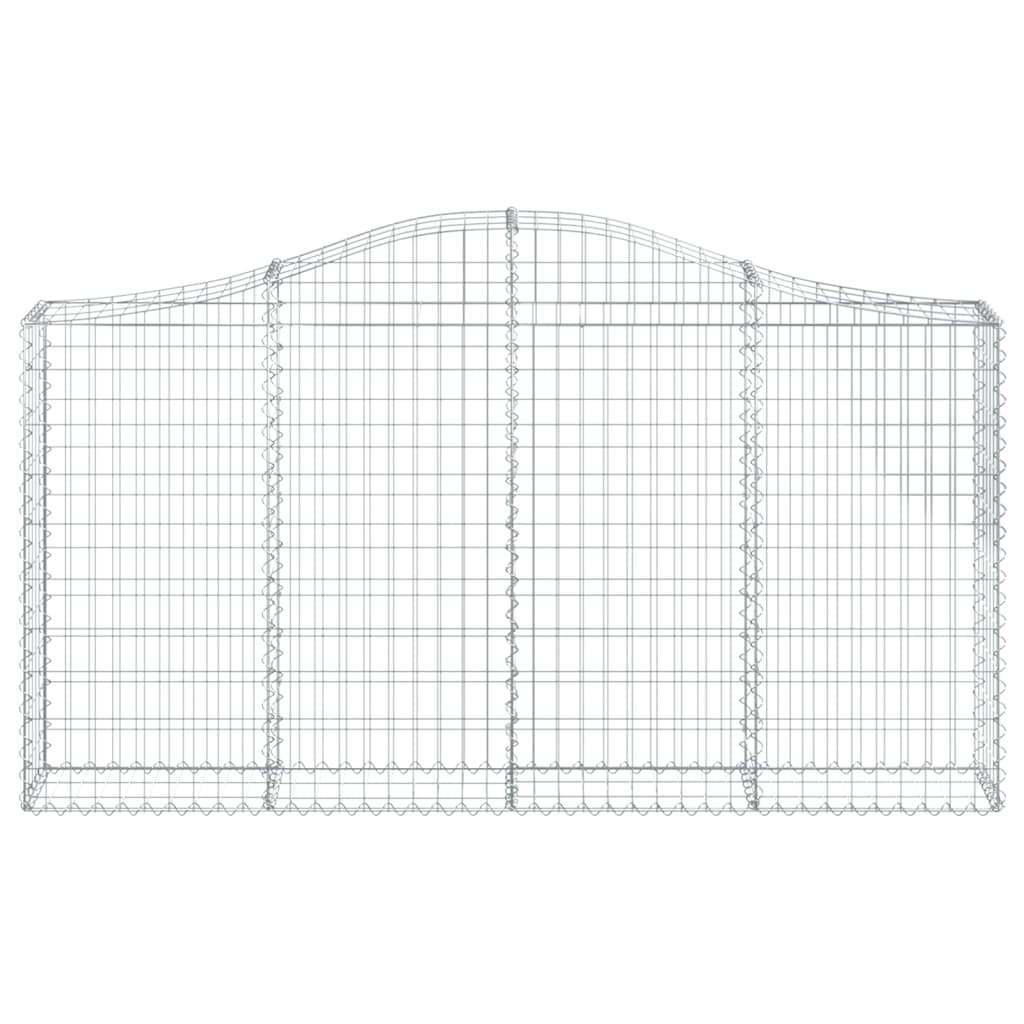 8 db íves horganyzott vas gabion kosár 200x30x100/120 cm