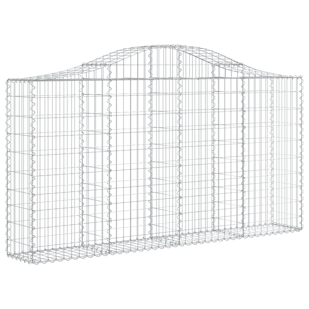 10 db íves horganyzott vas gabion kosár 200x30x100/120 cm