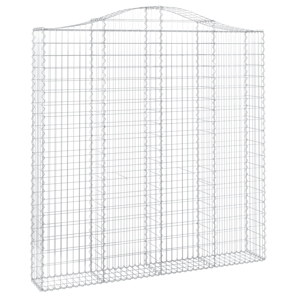 2 db íves horganyzott vas gabion kosár 200 x 30 x 200/220 cm