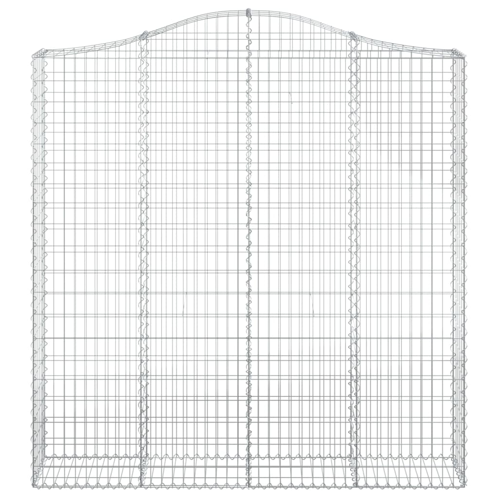 2 db íves horganyzott vas gabion kosár 200 x 30 x 200/220 cm
