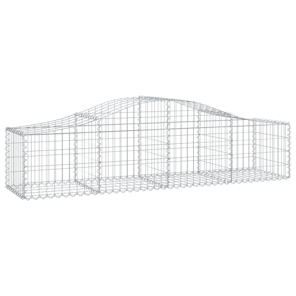 2 db íves horganyzott vas gabion kosár 200x50x40/60 cm