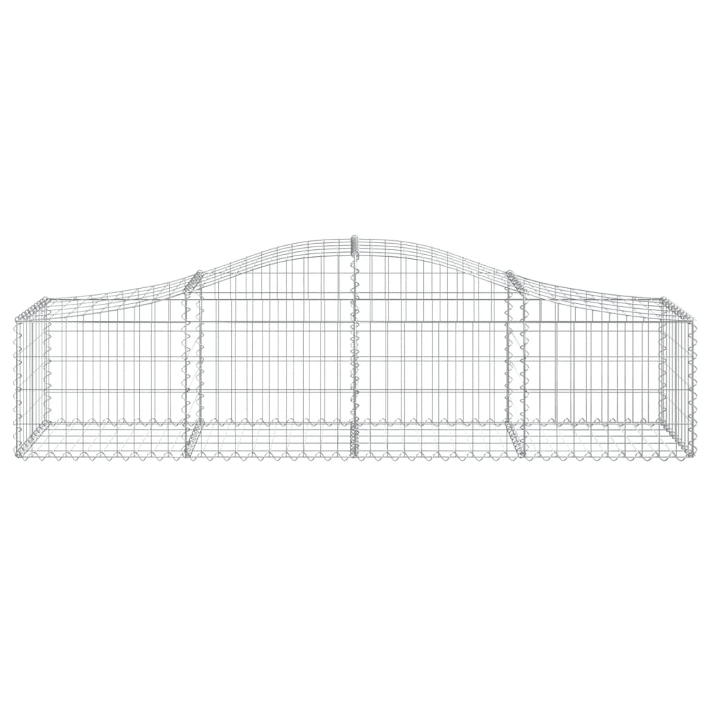 2 db íves horganyzott vas gabion kosár 200x50x40/60 cm