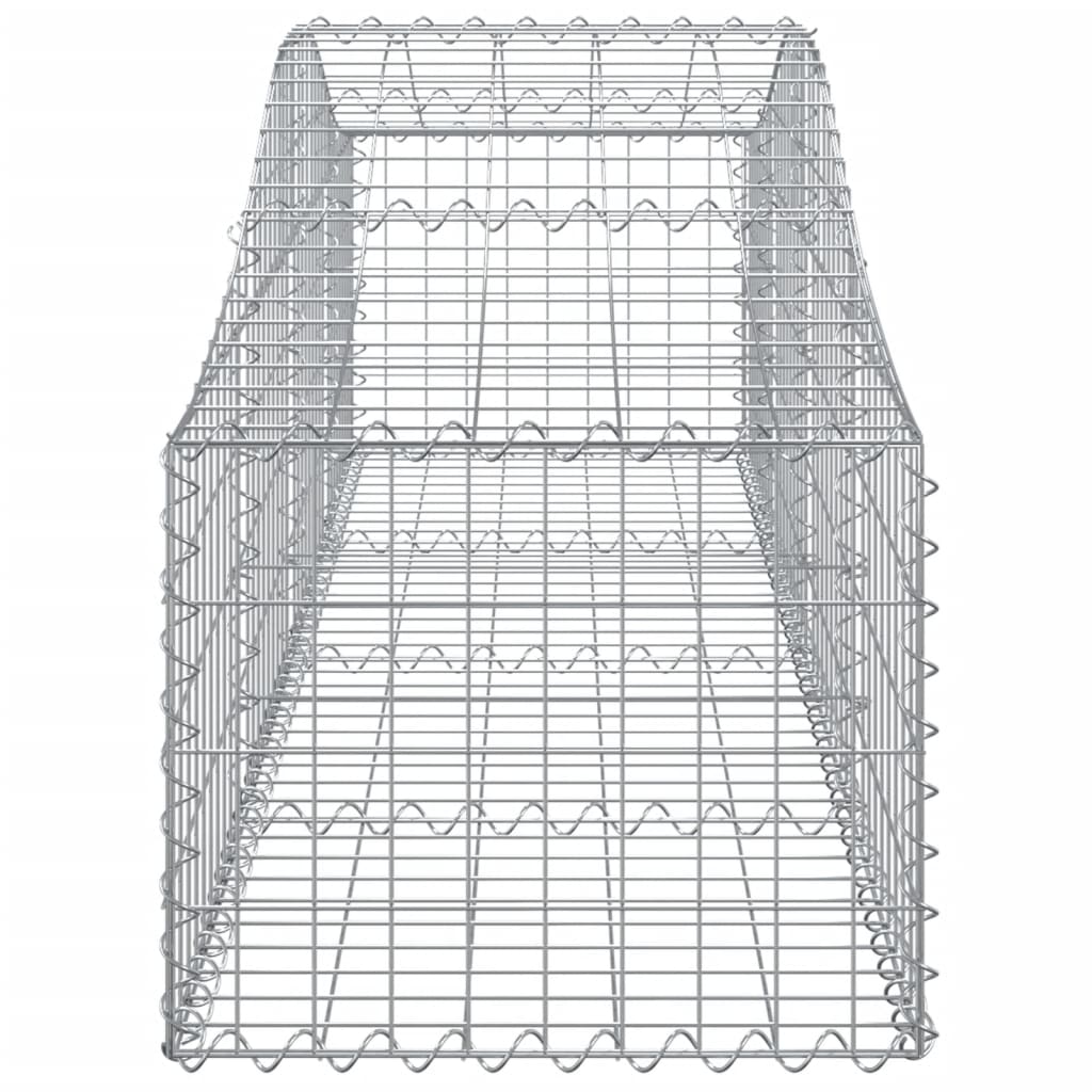 2 db íves horganyzott vas gabion kosár 200x50x40/60 cm