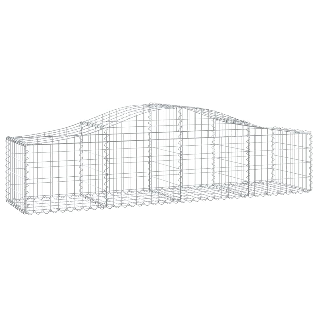 3 db íves horganyzott vas gabion kosár 200x50x40/60 cm