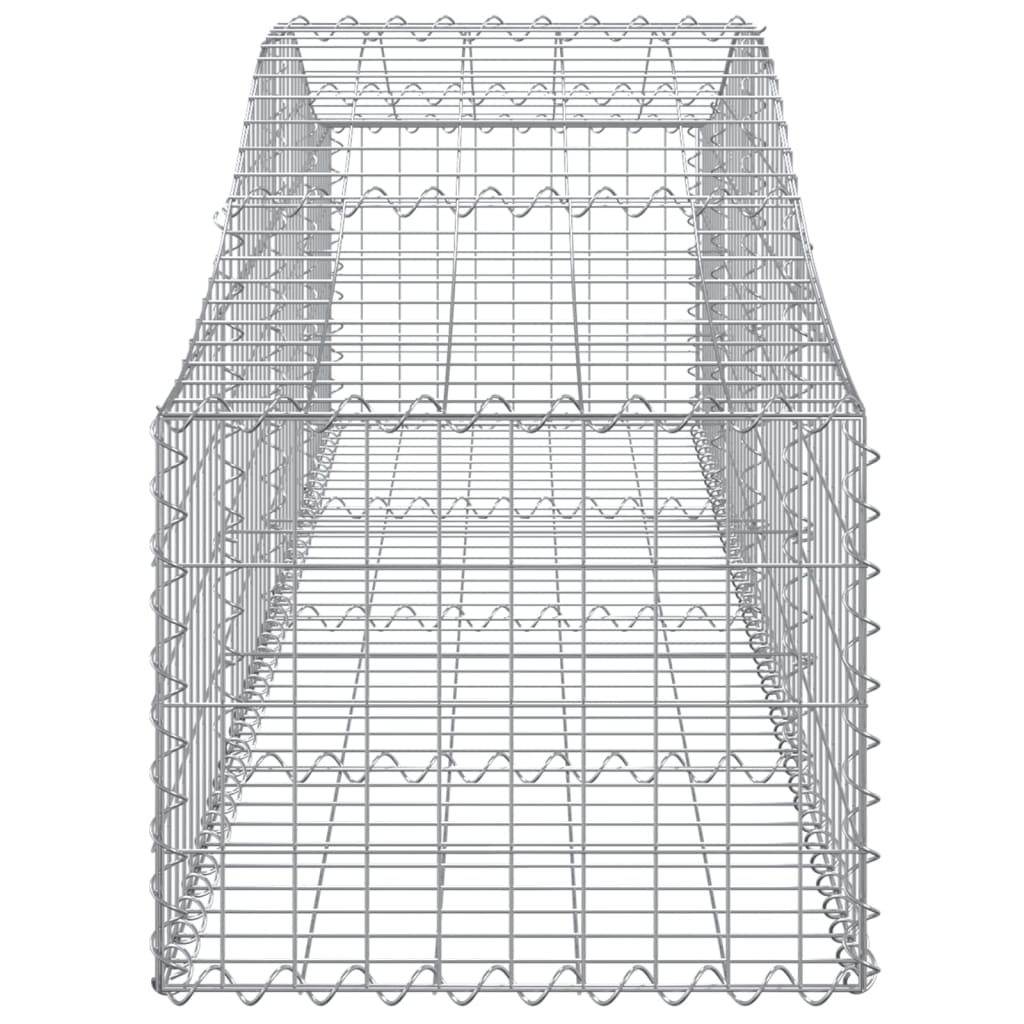 4 db íves horganyzott vas gabion kosár 200x50x40/60 cm