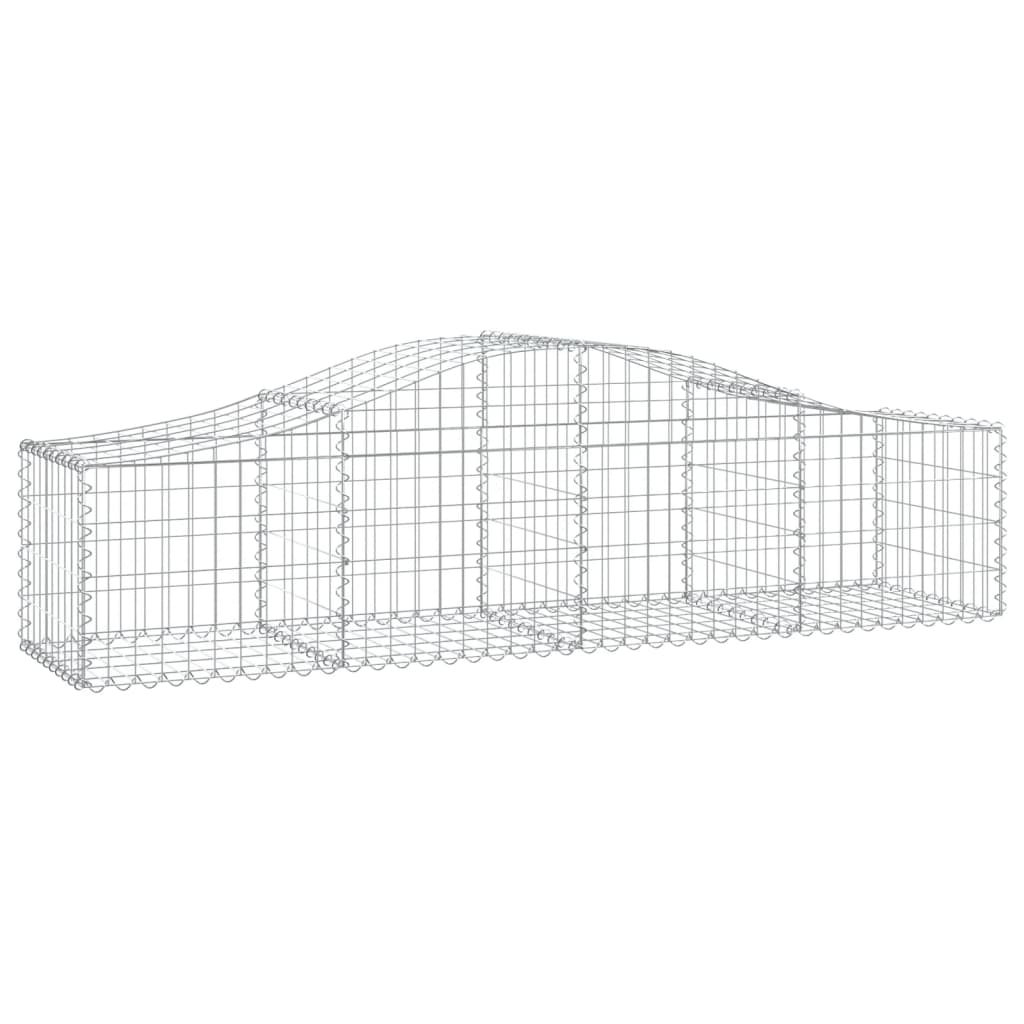 7 db íves horganyzott vas gabion kosár 200x50x40/60 cm