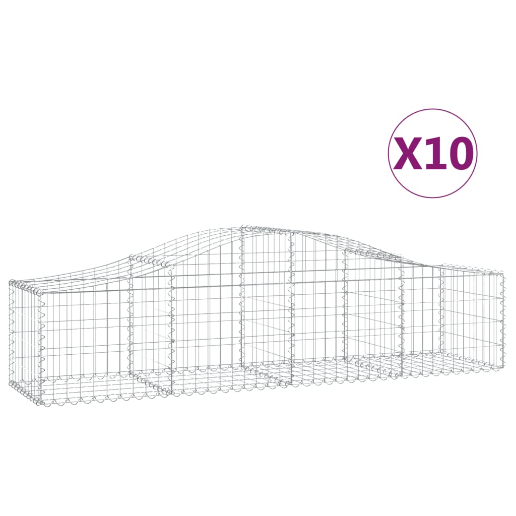 10 db íves horganyzott vas gabion kosár 200x50x40/60 cm 10 db íves horganyzott vas gabion kosár 200x50x40/60 cm