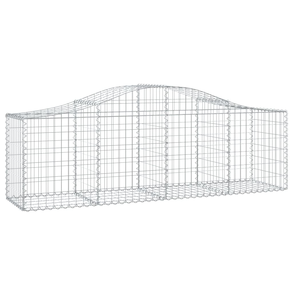 10 db íves horganyzott vas gabion kosár 200x50x60/80 cm