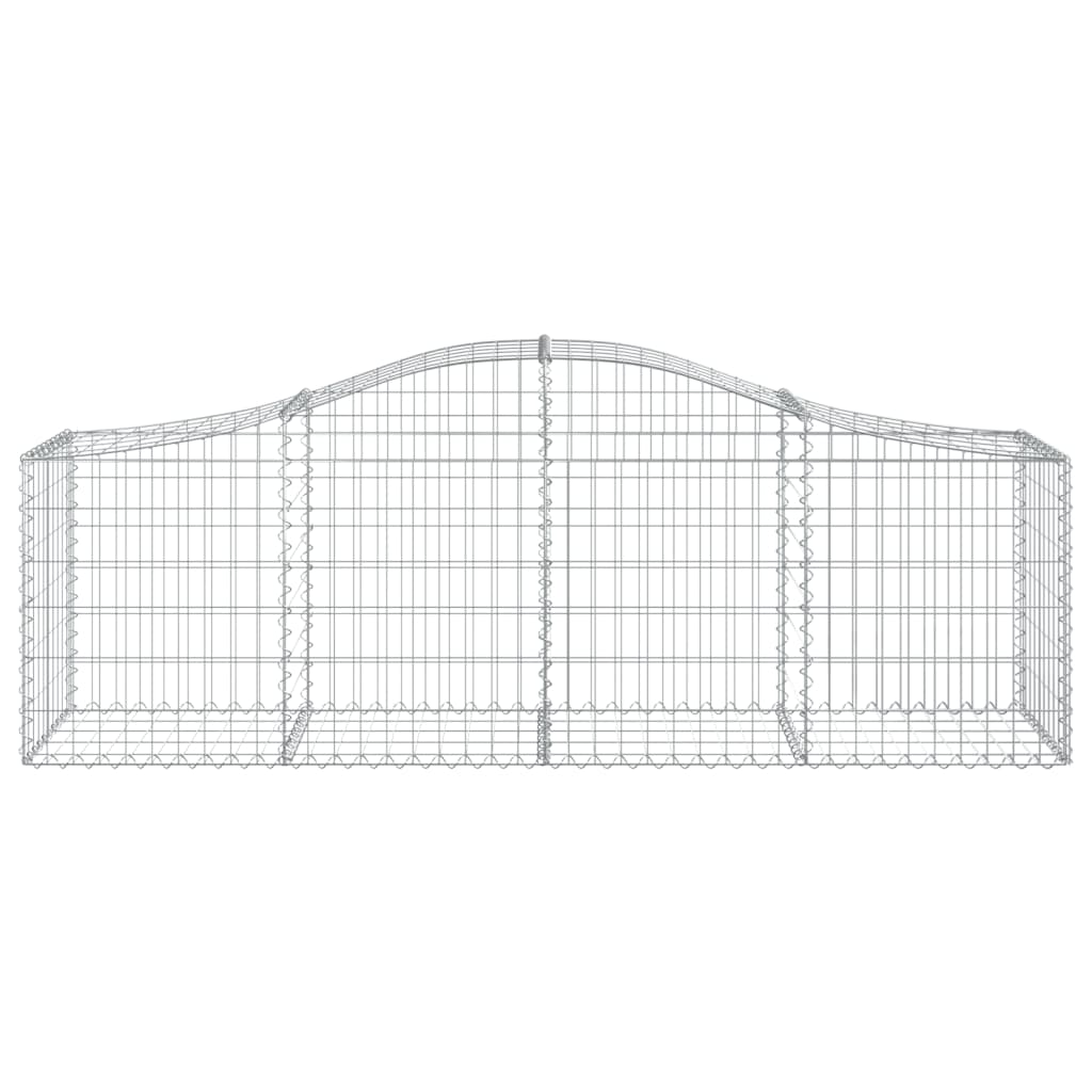 10 db íves horganyzott vas gabion kosár 200x50x60/80 cm