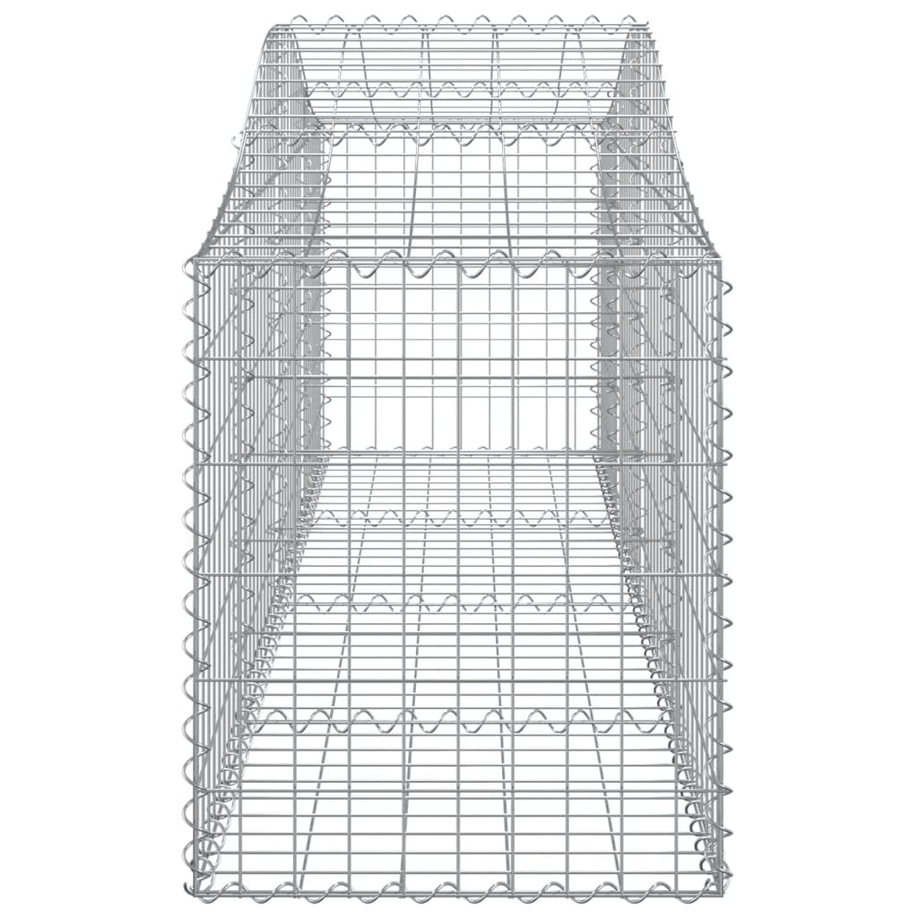 10 db íves horganyzott vas gabion kosár 200x50x60/80 cm