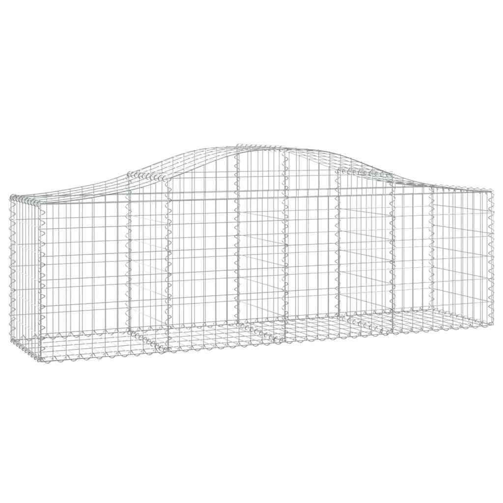 12 db íves horganyzott vas gabion kosár 200x50x60/80 cm