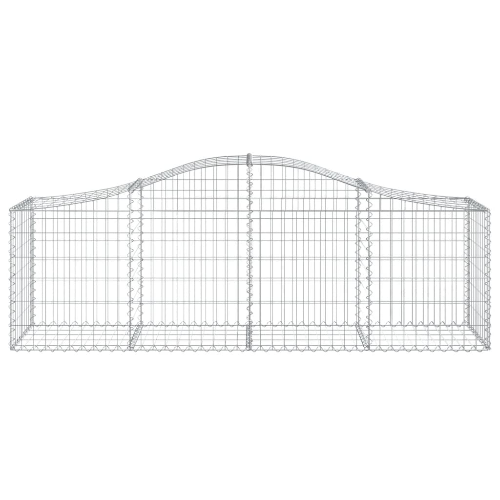 12 db íves horganyzott vas gabion kosár 200x50x60/80 cm
