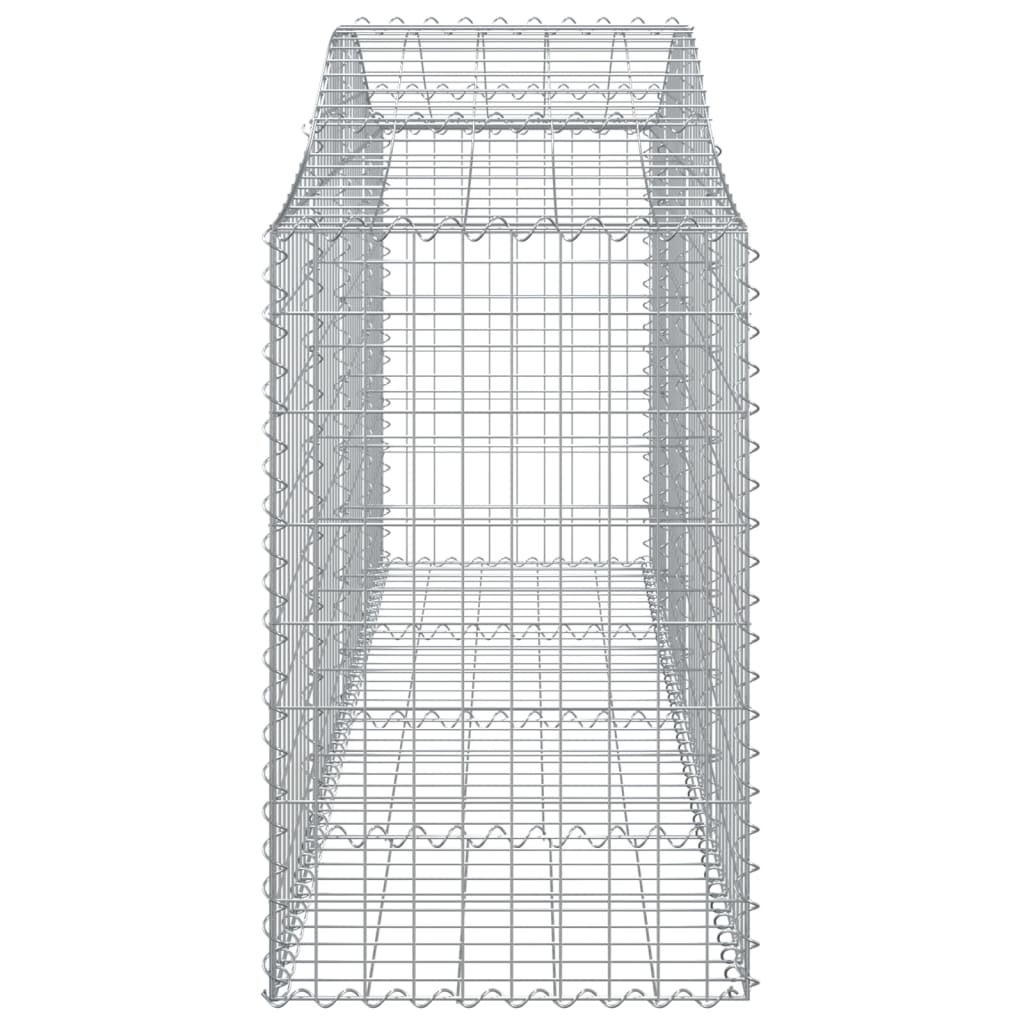 3 db íves horganyzott vas gabion kosár 200x50x80/100 cm