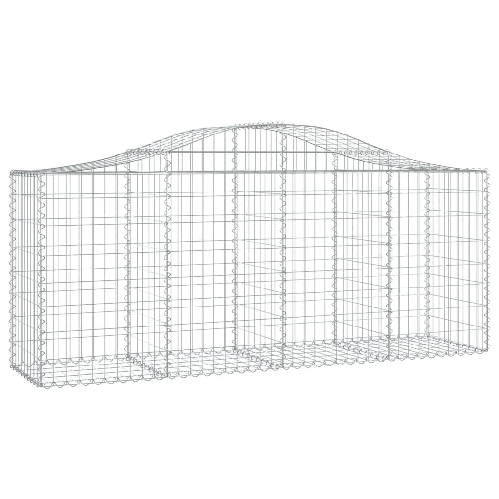 11 db íves horganyzott vas gabion kosár 200x50x80/100 cm