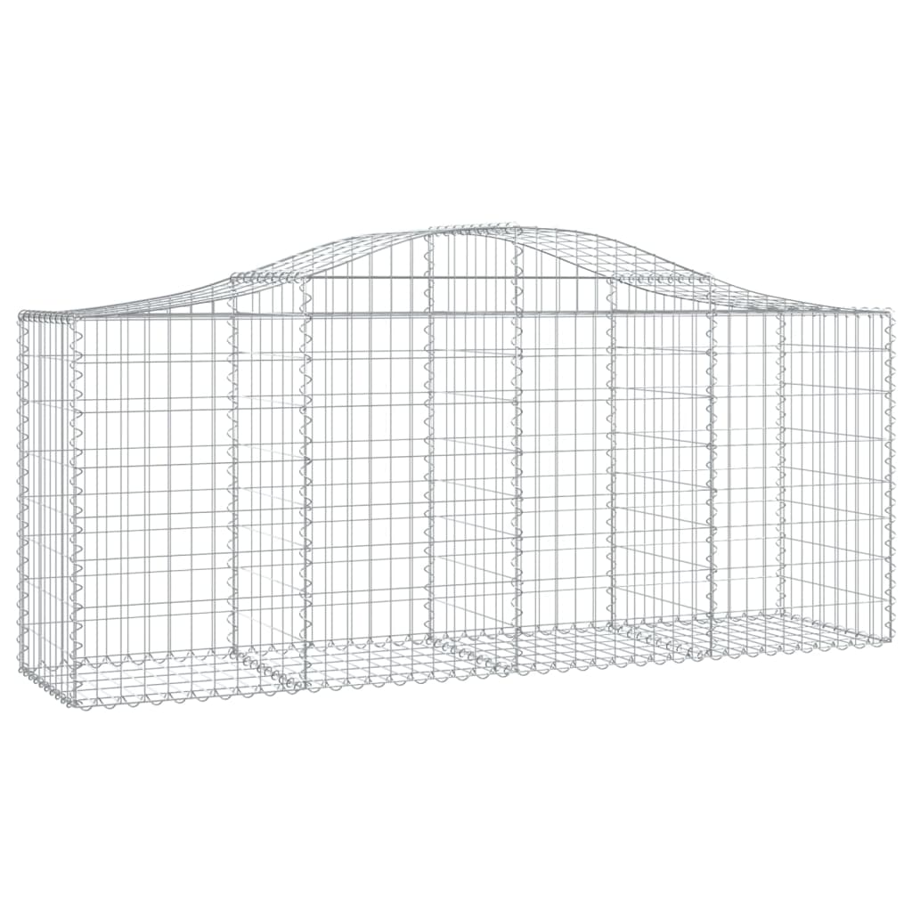 12 db íves horganyzott vas gabion kosár 200x50x80/100 cm