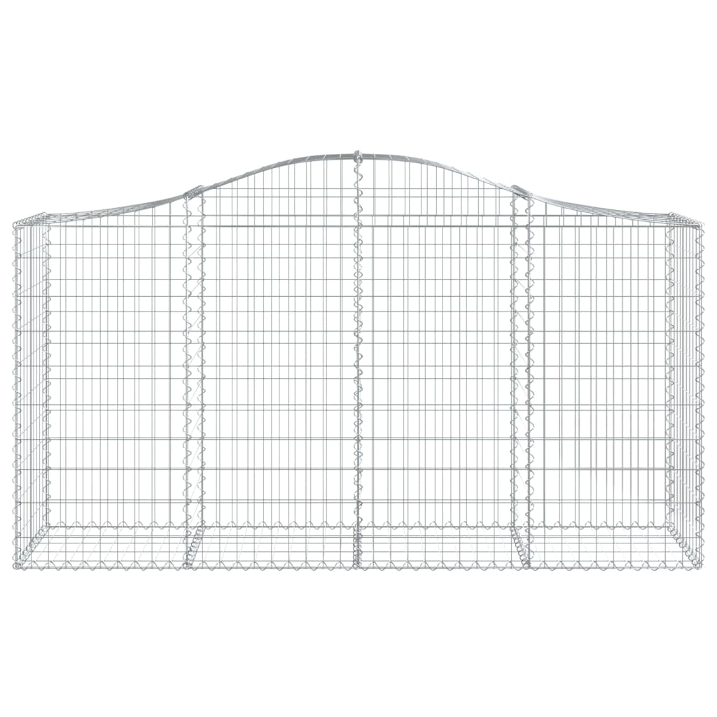 3 db íves horganyzott vas gabion kosár 200 x 50 x 100/120 cm