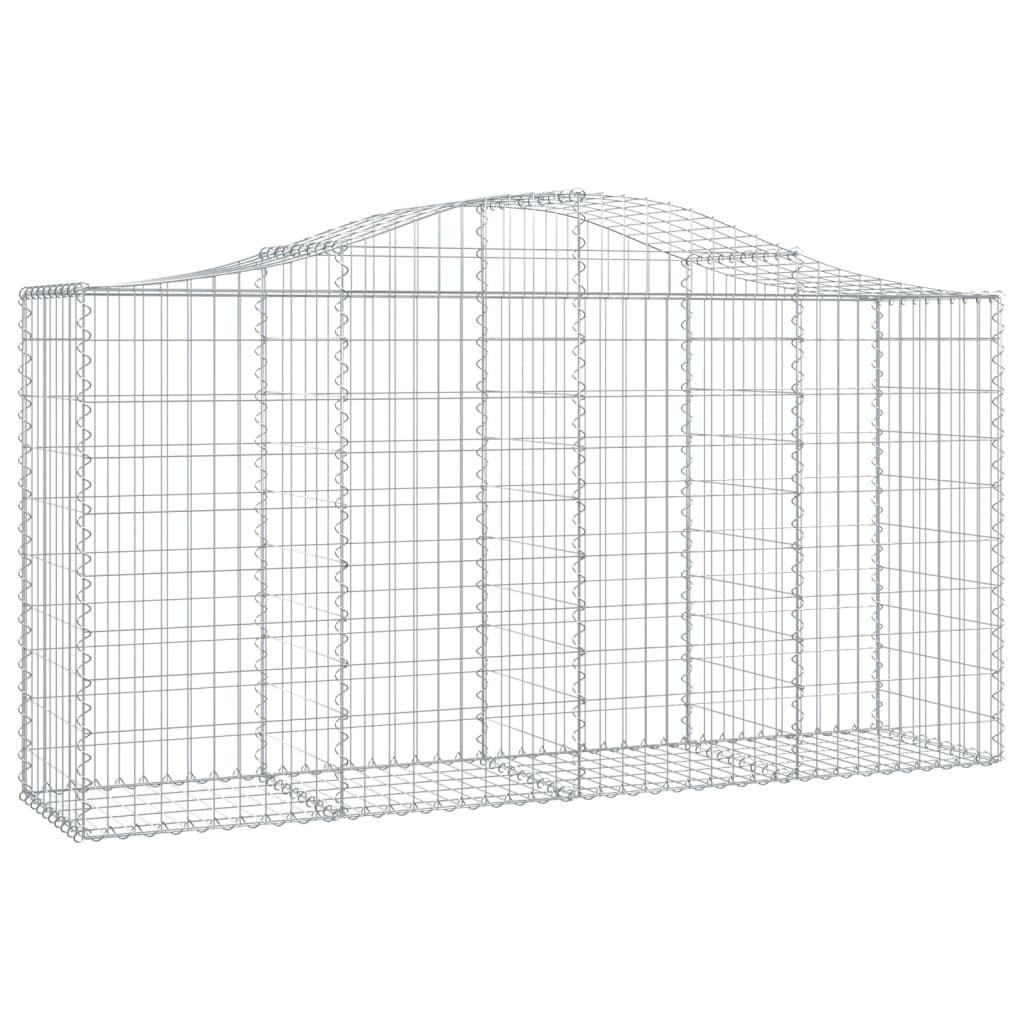 5 db íves horganyzott vas gabion kosár 200 x 50 x 100/120 cm