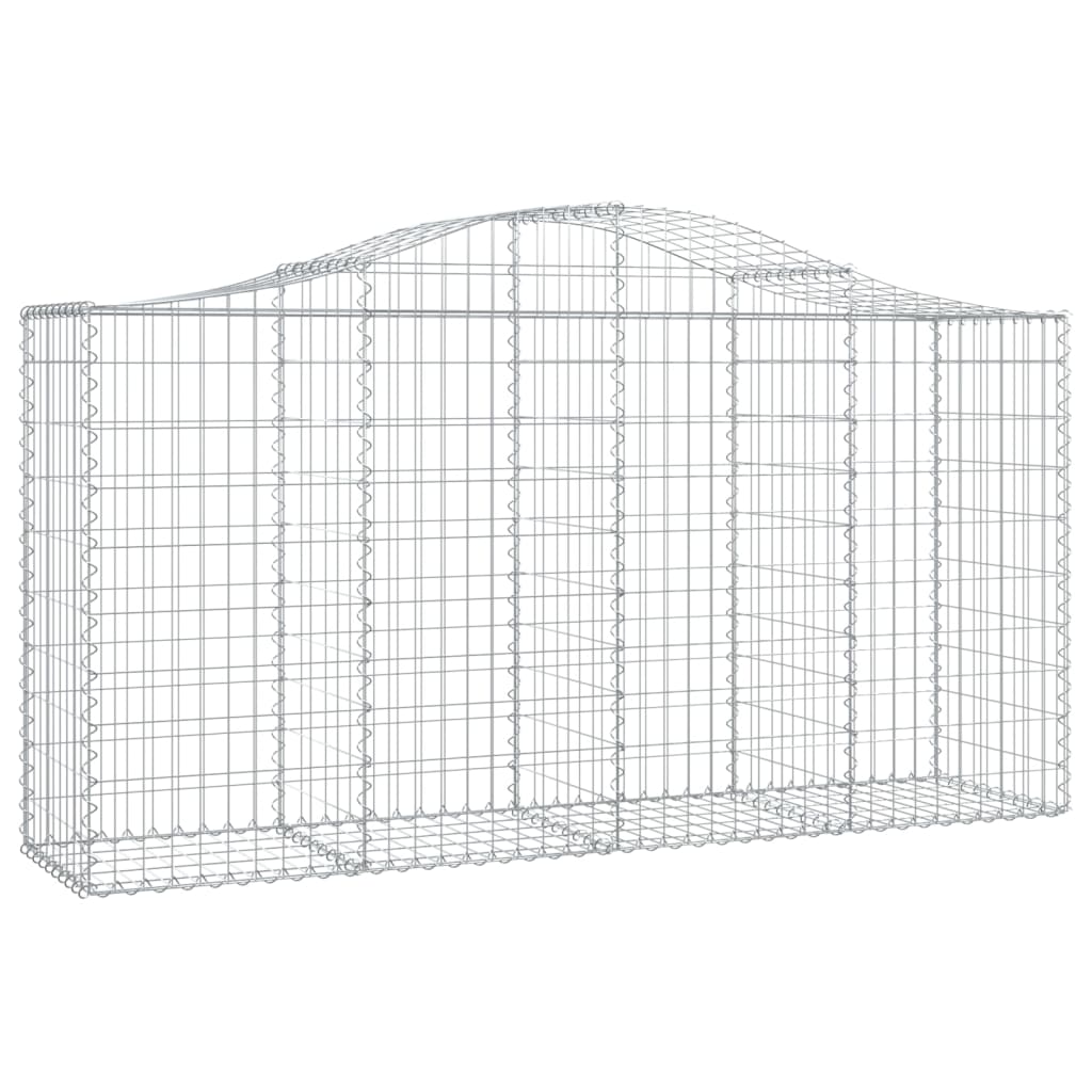 6 db íves horganyzott vas gabion kosár 200 x 50 x 100/120 cm