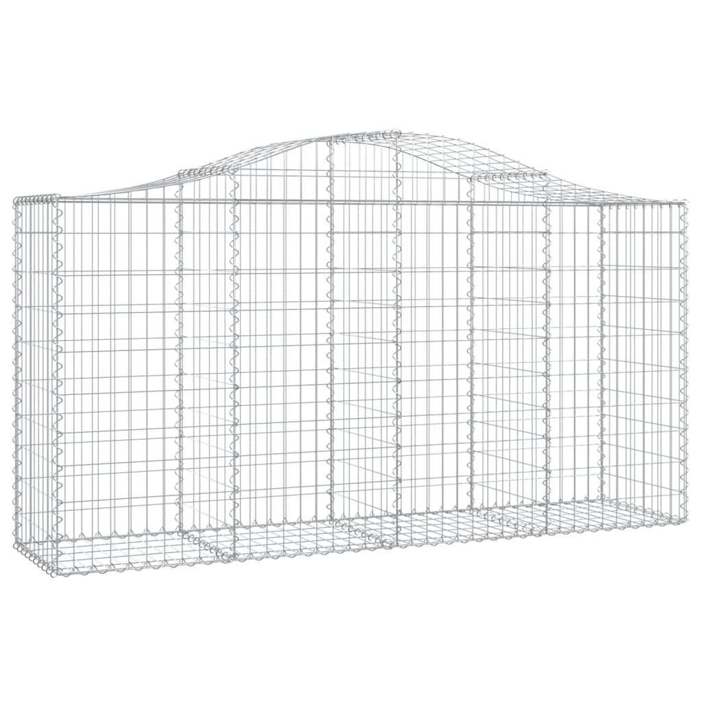 12 db íves horganyzott vas gabion kosár 200x50x100/120 cm